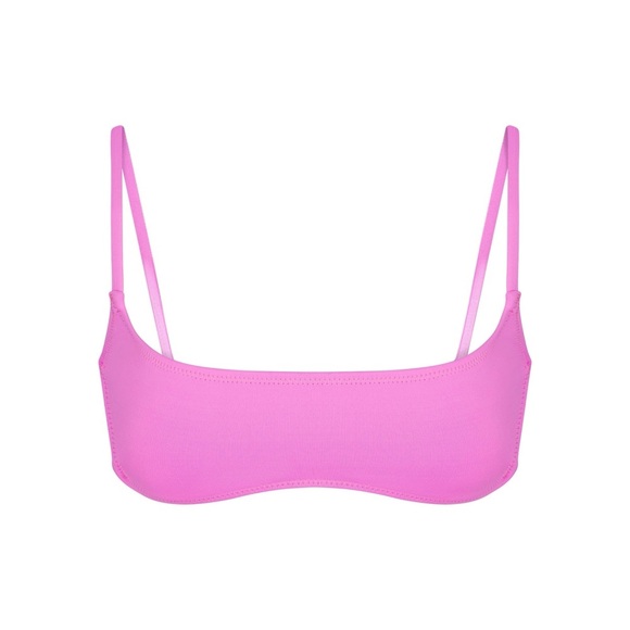 SKIMS SIGNATURE SWIM MICRO-SCOOP BIKINI TOP | SIZE L. COLOR: Taffy| NWT! - Picture 1 of 6
